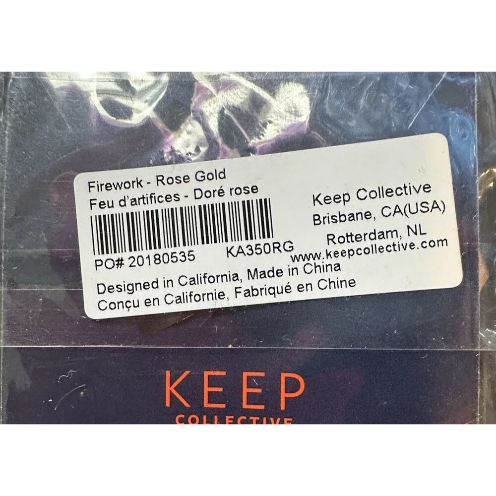 KEEP Collective Fireworks Pave Rose gold Collector's Edition Charm Slider NIP